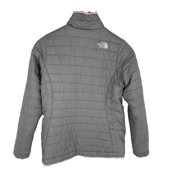 The North Face Reversible Mossbud Swirl Puffer Jacket Full Zip Girls Size L - Picture 5 of 16